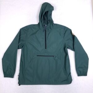 Charles River Pack-N-Go Pullover Large Green‎ Anorak Windbreaker Del Monte Promo